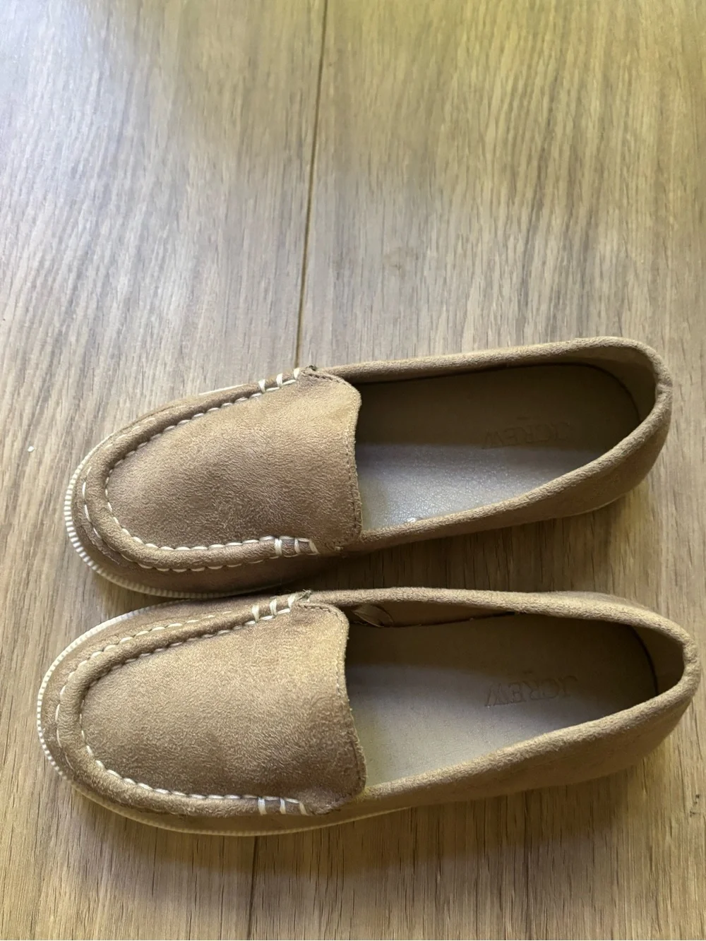 J. Crew Factory Boys Faux Suede Slip-On Loafers in Dusty Tan - Size 13 Kids